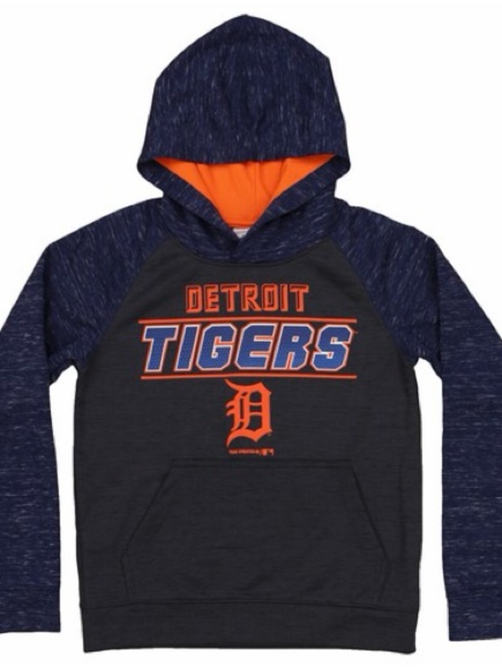 Detroit Tigers Youth Navy & Orange Hoodie Sweatshirt
